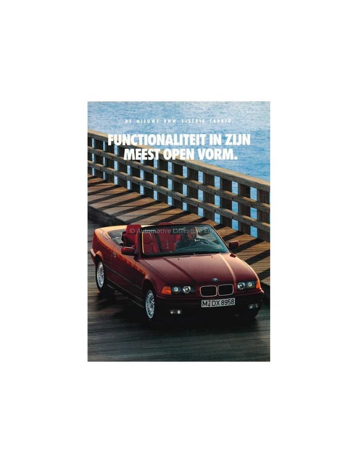 1993 BMW 3 SERIE CABRIOLET BROCHURE NEDERLANDS, Livres, Autos | Brochures & Magazines