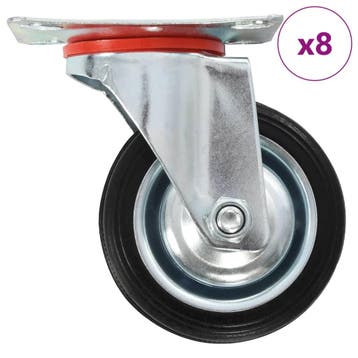 vidaXL 8 st Zwenkwielen 75 mm, Verzenden