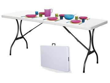 Klaptafel 240cm | Tweede kansje | OP = OP, Tuin en Terras, Tuintafels, Verzenden, Zo goed als nieuw, Rechthoekig, Plastic