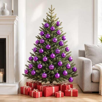 vidaXL Kerstballenset 75 st Lila 6 cm Polystyreen, Verzenden, Nieuw