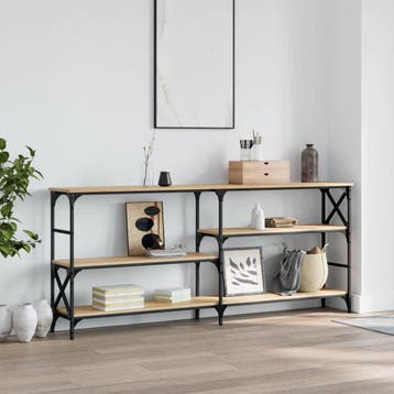 vidaXL Wandtafel 180x29x76,5 cm bewerkt hout sonoma, Verzenden, Nieuw