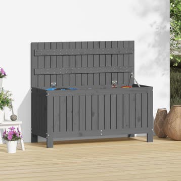 vidaXL Tuinbox 108x42,5x54 cm massief grenenhout grijs, Verzenden