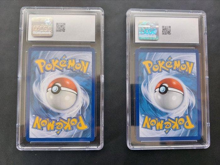 Pokémon - 2 Graded card - Electrike Electrike 196/182;, Hobby en Vrije tijd, Verzamelkaartspellen | Pokémon
