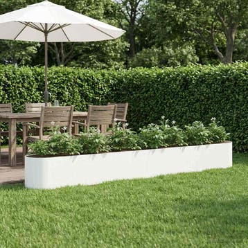 vidaXL Verhoogde Tuinbak Wit 360 x 40 x 40 cm, Verzenden, Nieuw