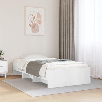 vidaXL Bedframe bewerkt hout wit 90x200 cm, Verzenden, Nieuw
