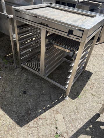 RVS onderstel met regaal 76 x 67 x 100cm (B x D x H) Wordt s, Ophalen of Verzenden, Nieuw in verpakking