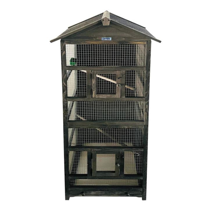 Lendo Online Volière Extérieure 70×57×165 cm Bois Gris, Animaux & Accessoires, Oiseaux | Cages & Volières