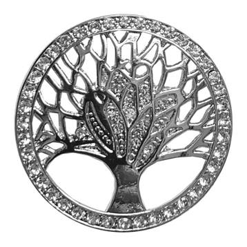Fako Bijoux - Magneet Broche XL - Levensboom Kristal - Tree, Verzenden