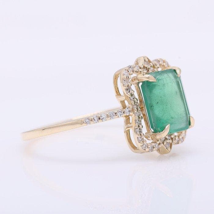 Zonder minimumprijs - Ring - 14 karaat Geel goud - 1.84ct., Handtassen en Accessoires, Ringen