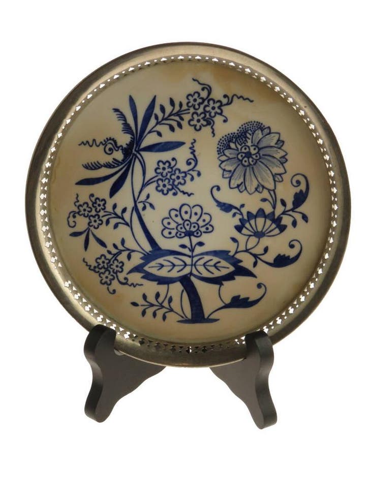Dienblad met tegel - Zwiebelmuster, Maison & Meubles, Cuisine | Ustensiles de cuisine, Envoi