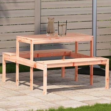 vidaXL Picknicktafel 110x134x75 cm massief douglashout, Verzenden