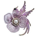 Fako Bijoux - Broche - Vogel - Phoenix Met Bloem - 60x65mm -, Handtassen en Accessoires, Broches, Verzenden, Nieuw