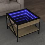 vidaXL Salontafel met Infinity LED 50x50x38 cm sonoma, Verzenden, Nieuw