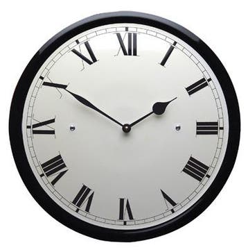 Emaille klok crème met zwarte rand, Verzamelen, Verzenden, Nieuw