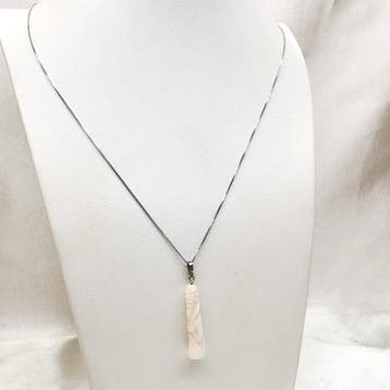 Koraal - Zilver - Ketting met hanger - met de hand, Verzamelen, Mineralen en Fossielen