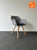 Vepa Felt vergaderstoel - Grijs met groene zitting, Vergader- of Presentatieruimte, Ophalen of Verzenden, Gebruikt, Stoel