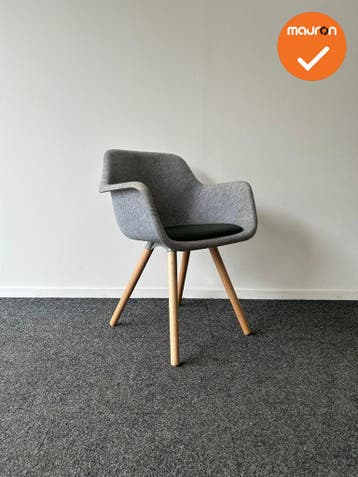 Vepa Felt vergaderstoel - Grijs met groene zitting, Ophalen of Verzenden, Stoel