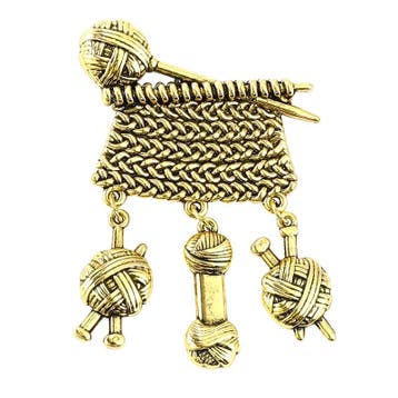 Fako Bijoux - Broche - Truitje Breien - 37x52mm -, Verzenden