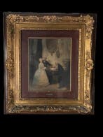 Domenico Induno (1815 –1878), Attrib. - Interno Lombardo