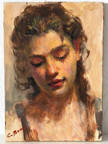 Carlo Borri (1952) - Giovane pensierosa