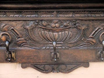 Porte-manteau - Bois de chêne, Bronze - Beau travail de