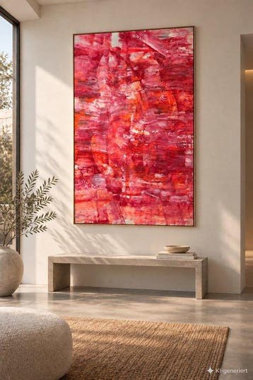 Timo Wedell - Crimson Impression - XXL - Klein Abstract