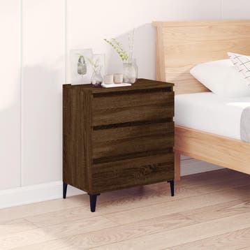 vidaXL Dressoir 60x35x70 cm bewerkt hout bruin eikenkleur, Huis en Inrichting, Kasten | Dressoirs, Verzenden, Nieuw