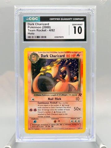 Pokémon Graded card - Dark Charizard Holo - CGC 10 - WOTC -, Nieuw