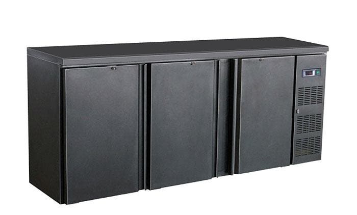 Barcooler Zwart met 3 Deuren, Zakelijke goederen, Horeca | Keukenapparatuur, Nieuw in verpakking, Koelen en Vriezen, Verzenden