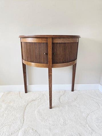 Rondova - Kast - Eik - Vintage demi-lune kastje, Antiek en Kunst