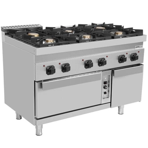 Fornuis + Oven | 700 SERIE | Gas | 6 Branders (3x 6.5kW, 3x, Articles professionnels, Horeca | Équipement de cuisine, Envoi