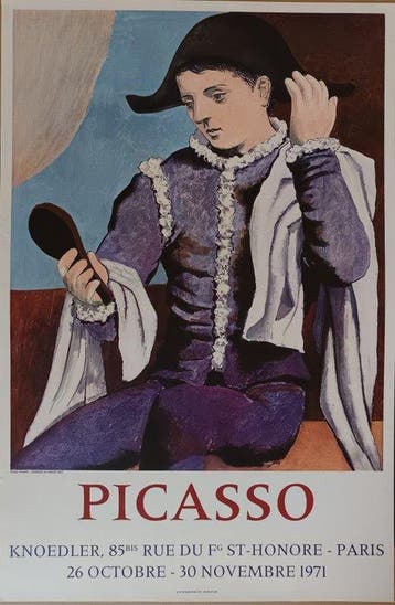 Pablo Picasso (1881-1973) - Harlequin with a Mirror