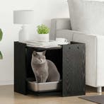 vidaXL Kattenbakomheining Zwart eiken 53 x 53 x 51 cm, Verzenden, Nieuw