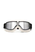 Goggles Motorbril Skibril Bril Wit Montuur Zilveren Spiegelg, Ophalen of Verzenden