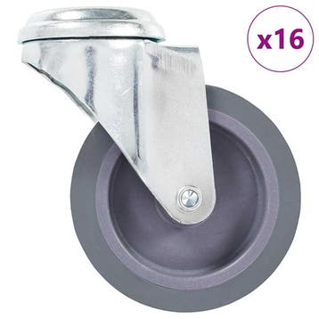 vidaXL 16 st Zwenkwielen met boutgaten 75 mm, Verzenden, Nieuw