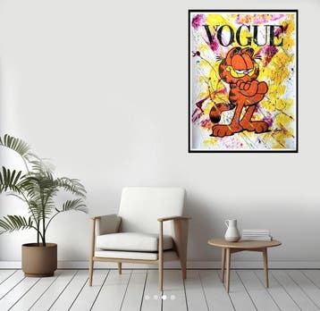 Gongas (XX-XXI) - Garfield vs Vogue - XL, Antiek en Kunst, Kunst | Schilderijen | Modern