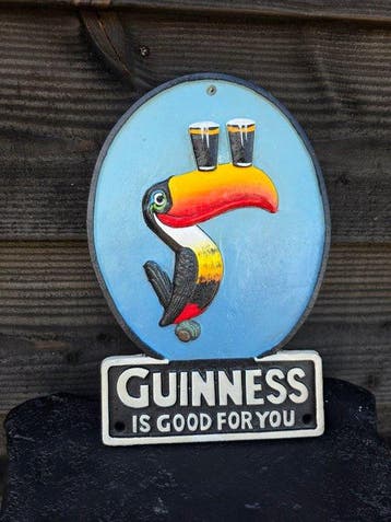 Guinnes - Cast Iron - Reclamebord - Metaal