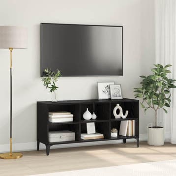 vidaXL Tv-meubelset Zwart 103,5 x 30 x 50 cm Geconstrueerd, Verzenden