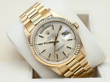 Rolex Day-Date Ref. 18238 Year 1991 (Box & Papers), Ophalen of Verzenden, Zo goed als nieuw, Polshorloge, Rolex