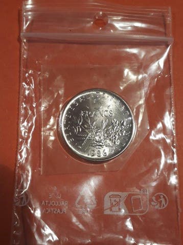 Frankrijk. 5 Francs 1986 Semeuse (Zonder minimumprijs)