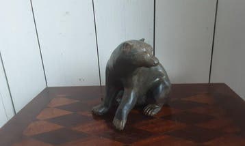 Figuur - P. Chenet - Beer - 15 cm - Brons, Antiquités & Art