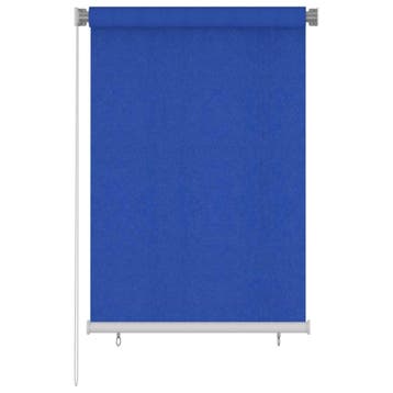 vidaXL Rolgordijn voor buiten 105(B)x140(H) cm HDPE blauw, Verzenden, Nieuw