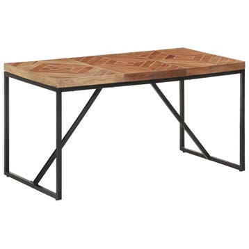 vidaXL Eettafel 140x70x76 cm massief acaciahout en mangohout, Huis en Inrichting, Tafels | Eettafels, Verzenden, Nieuw