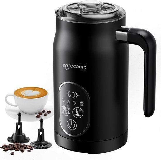 2dekans | Safecourt Kitchen Melkopschuimer 4-in-1 –, Electroménager, Cafetières, Enlèvement ou Envoi