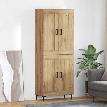 vidaXL Highboard 2 st Artisan Eiken 69,5 x 34 x 180 cm, Verzenden, Nieuw