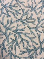 Elegant en delicaat stof met een motief van zeekoraal in, Antiek en Kunst