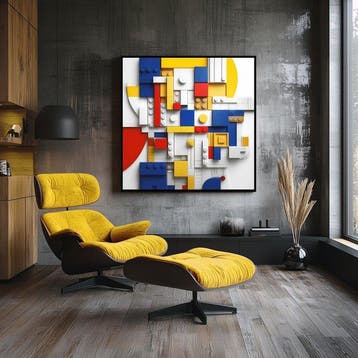 Artxlife - Abstract Lego Mondrian Composition, Nieuw