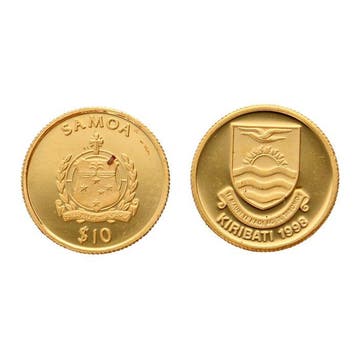 Samoa, Kiribati. 1997/1998 - Titanic & Captain Flint (2, Postzegels en Munten