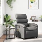 vidaXL Massagestoel van grijs kunstleer, Huis en Inrichting, Fauteuils, Verzenden, Nieuw