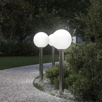 vidaXL Bolderverlichting met sensor 3 stuks 80 cm RVS IP44, Verzenden